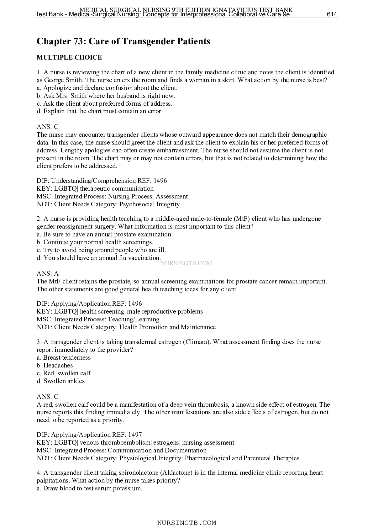 Preview image for Chapter 73: Care of Transgender Patients